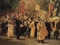 Prozession in einem Eichenwald Aussehen des Symbols 1878 Ilya Repin